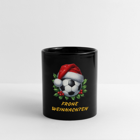 SSW2615FROHE WEIHNACHTEN KAFFEEBECHER FUßBALL - Schwarz