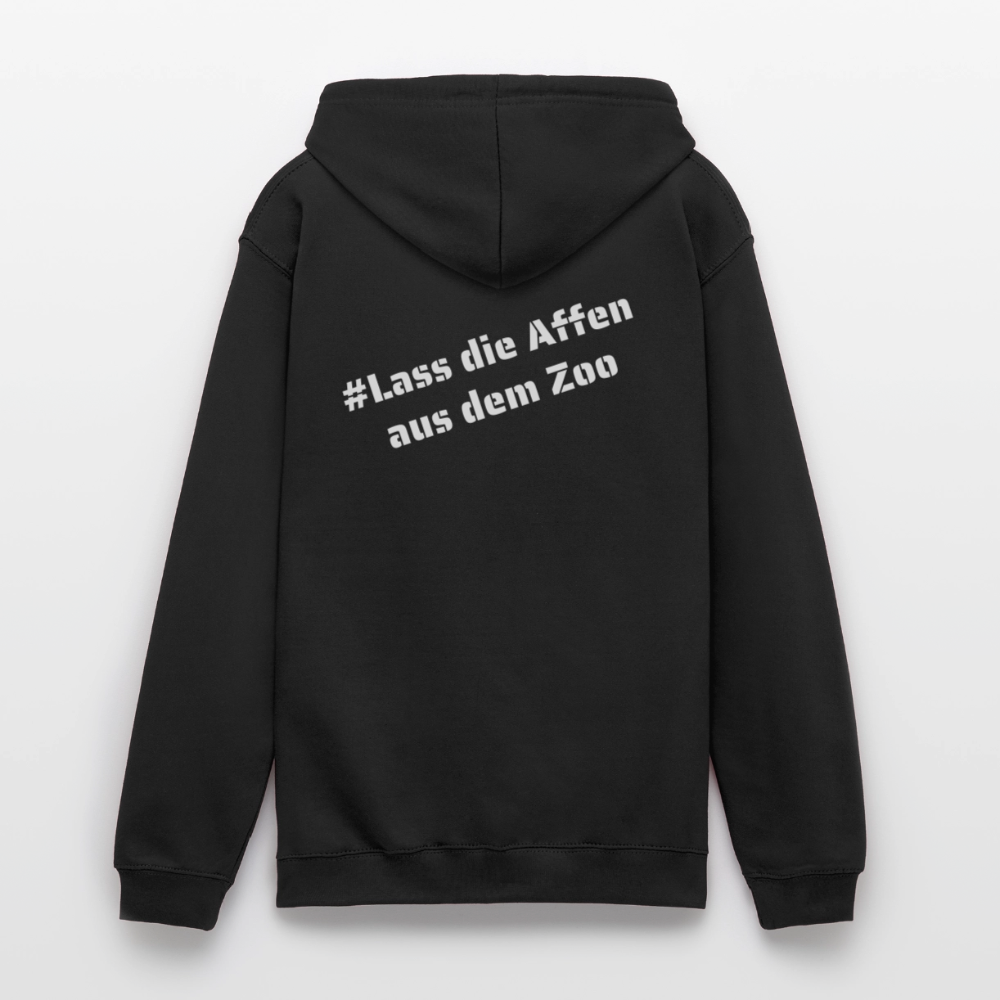 Hoodie Kunde Schule Bunte Maske schiefe Schrift - Schwarz
