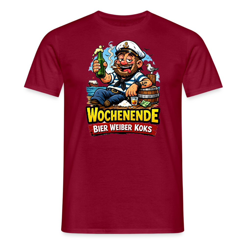 SSW2716Wochenende Bier Weiber Koks - Ziegelrot