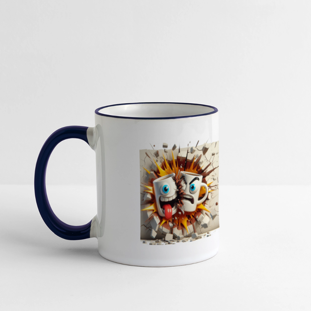 SSW2631Kaffeetassen Verrückt 2 - Weiß/Kobaltblau