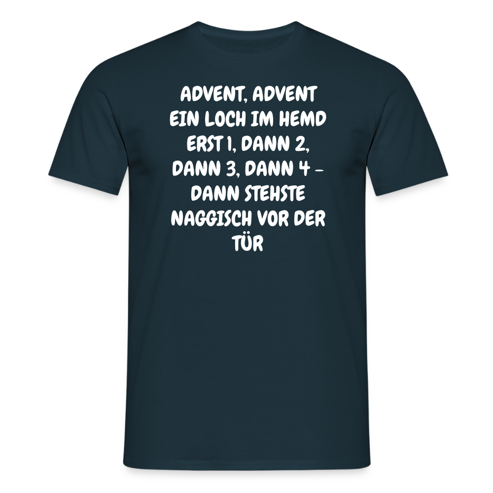 SSW2674ADVENT, ADVENT EIN LOCH IM HEMD ERST 1, DANN 2, DANN 3, DANN 4 - DANN STEHSTE NAGGISCH VOR DER TÜR - Navy
