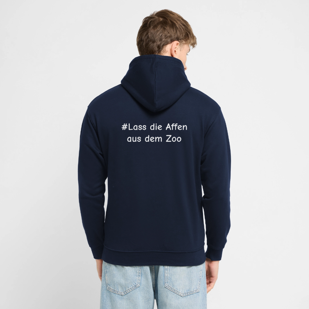 Hoodie Kunde Schule Bunte Maske gerade Schrift - Navy