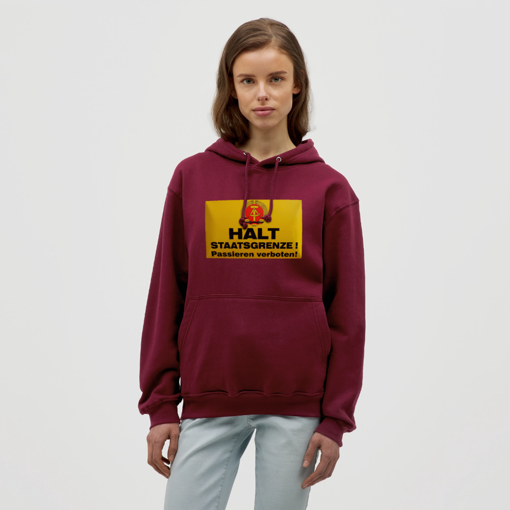 OSSI19 Hoodie HALT STAATSGRENZE - Bordeaux