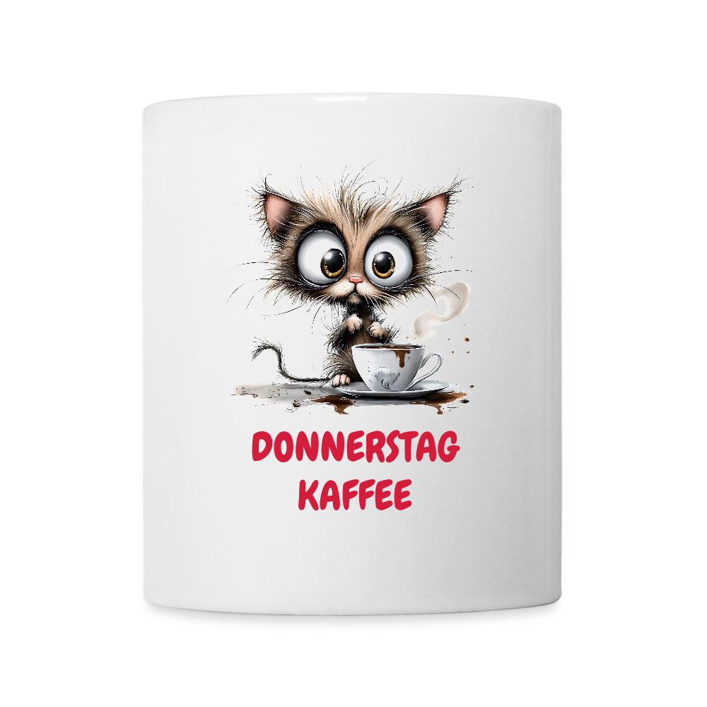 SSW2636Kaffeetasse DONNERSTAG KAFFEE - Weiß