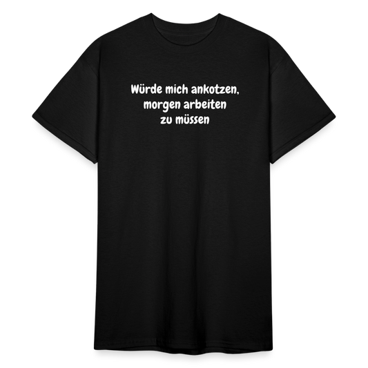 SSW2372Würde mich ankotzen, morgen arbeiten zu müssen - Schwarz