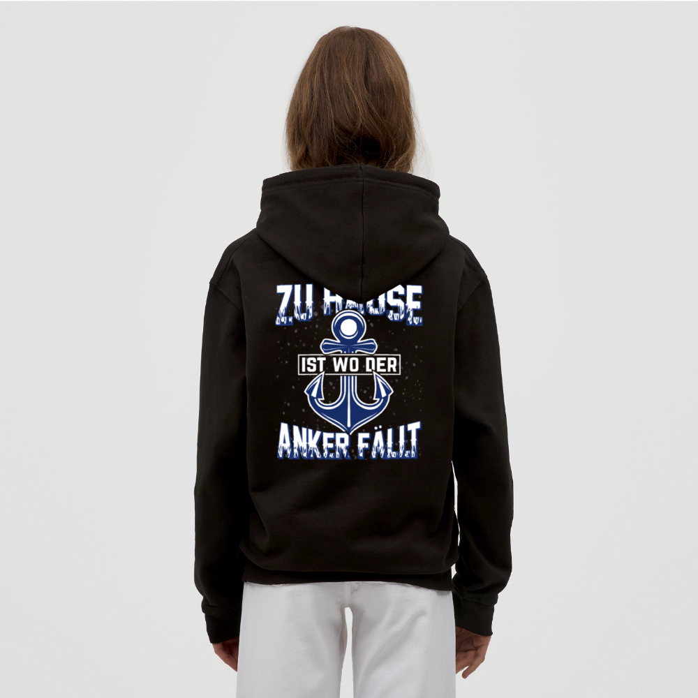 SSW2604 Zu Hause ist wo der Anker fällt Unisex Hoodie - Schwarz
