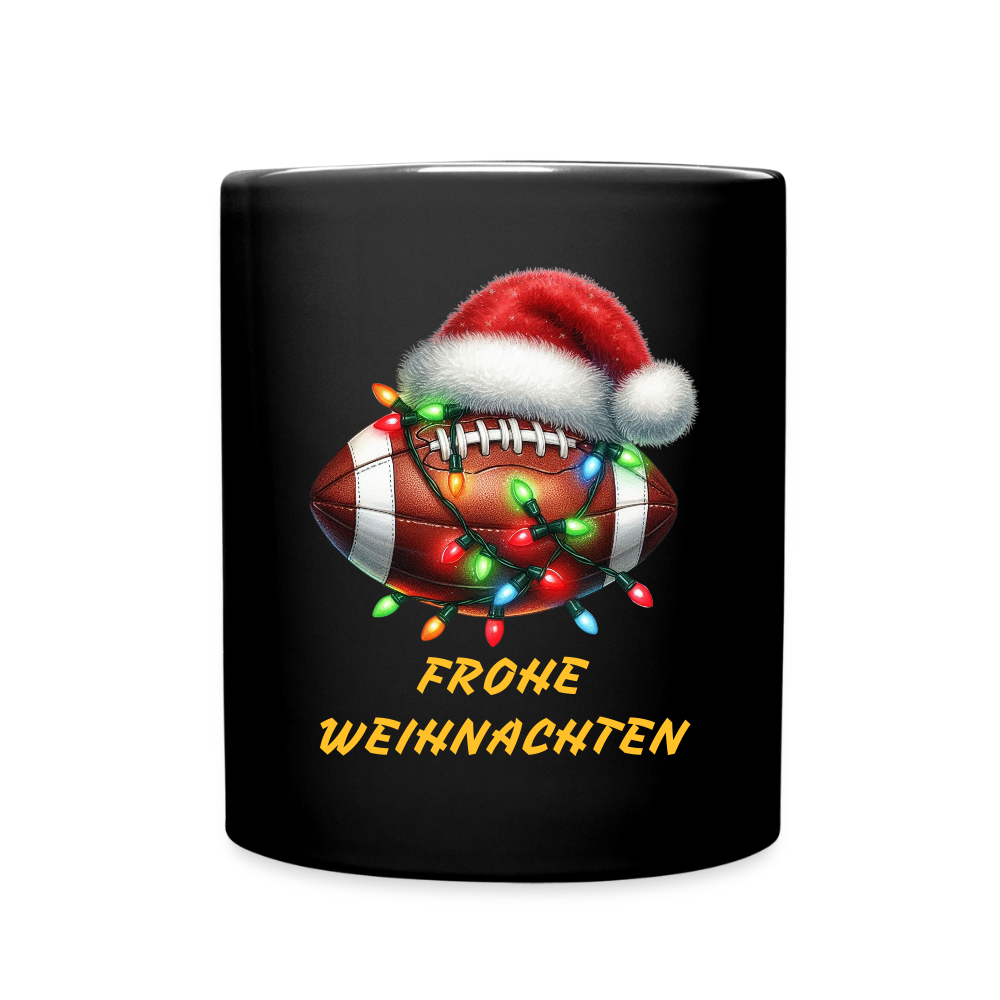 SSW2616FROHE WEIHNACHTEN KAFFEEBECHER FOOTBALL - Schwarz