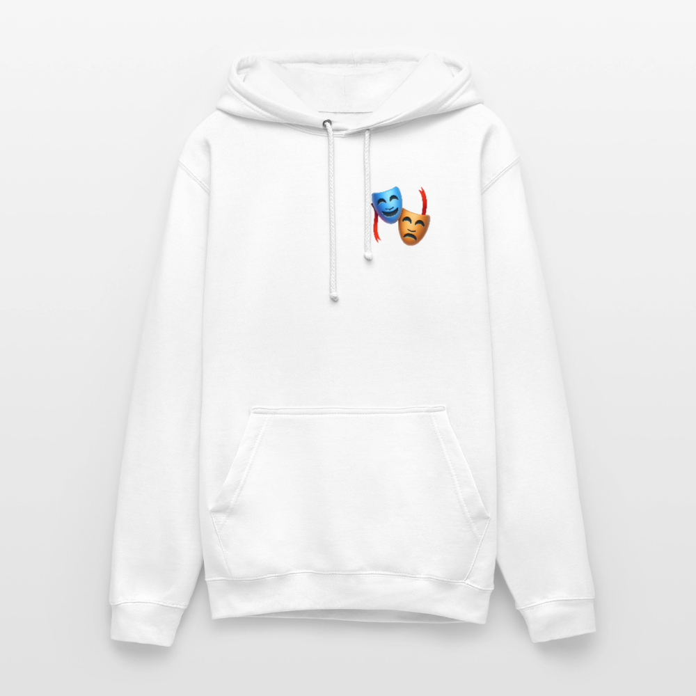 Hoodie Kunde Schule Bunte Maske gerade Schrift - Weiß