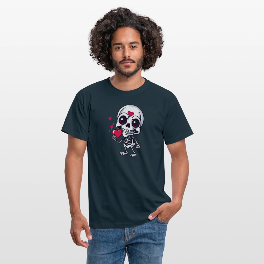 SSW2508Skelett mit Herz - Navy
