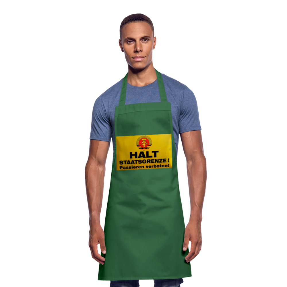 OSSI19 Kochschürze  HALT STAATSGRENZE - Grün
