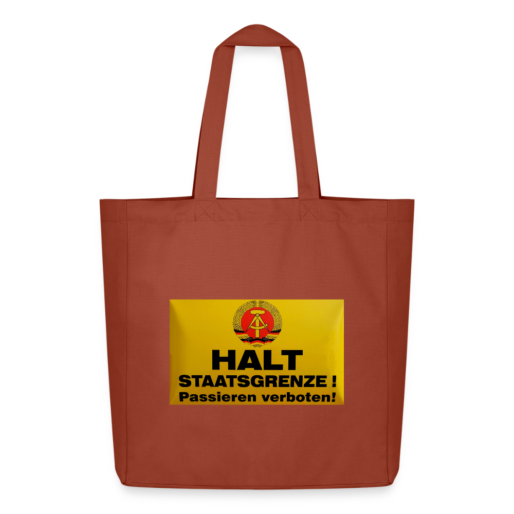 OSSI19 Stofftasche HALT STAATSGRENZE - Terrakotta
