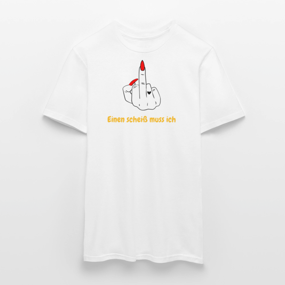 SSW2643Einen scheiß muss ich Mittelfinger Rot - Weiß