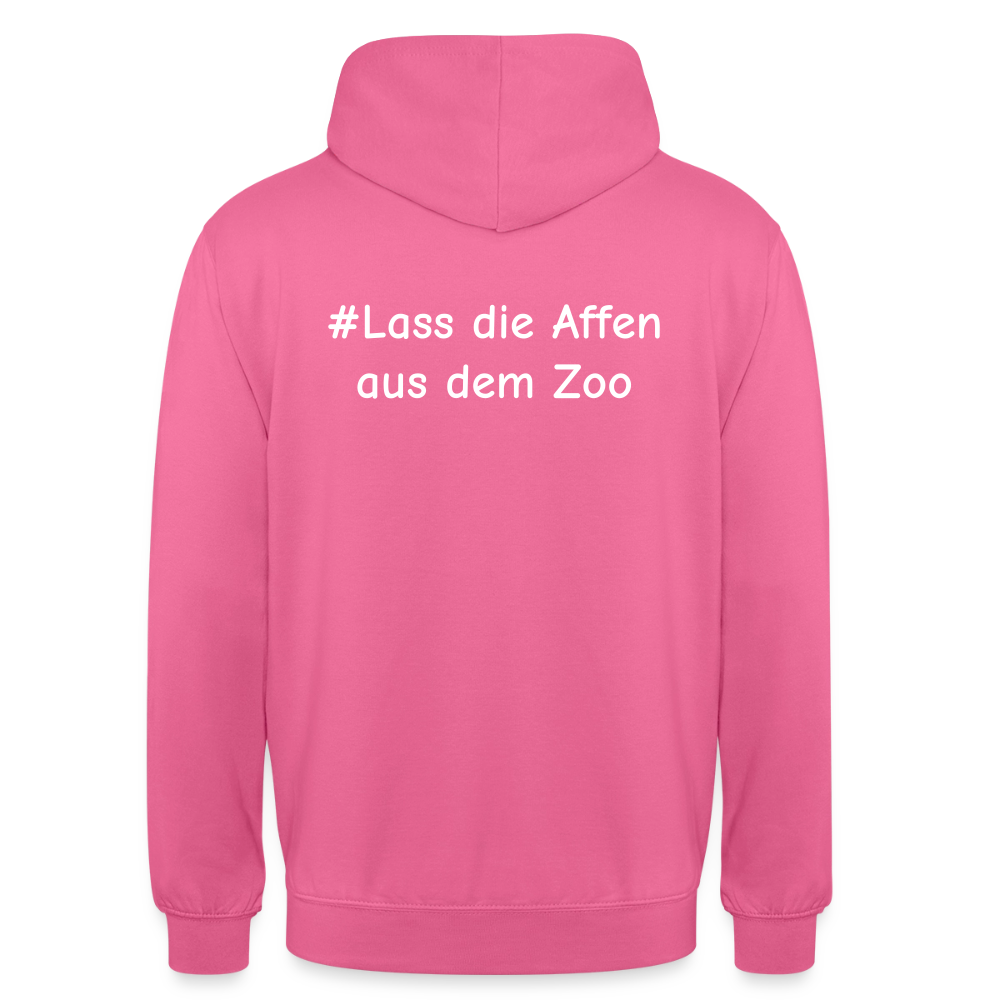 Hoodie Kunde Schule Bunte Maske gerade Schrift - Pink