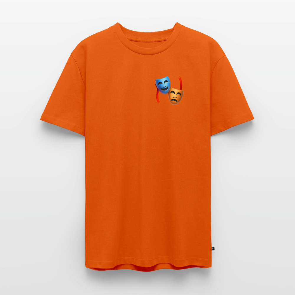 Tshirt Kunde Schule Bunte Maske gerade Schrift - Orange 