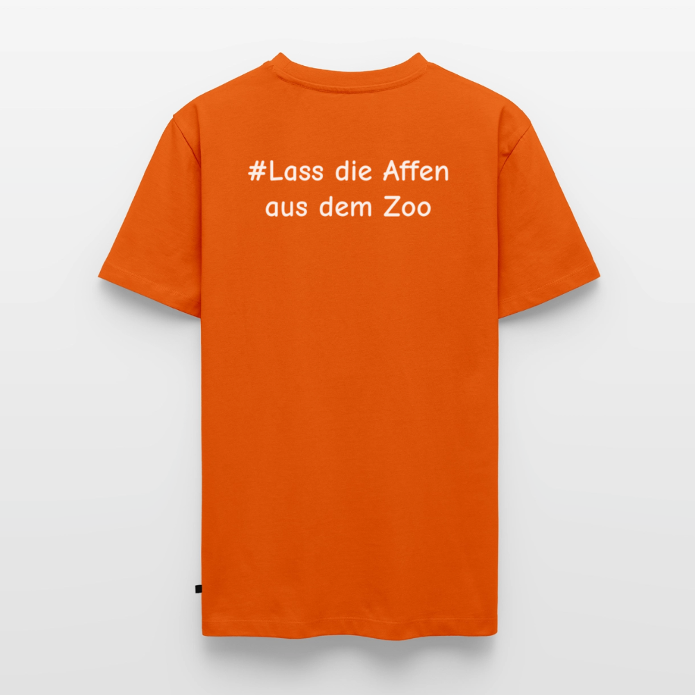 Tshirt Kunde Schule Bunte Maske gerade Schrift - Orange 