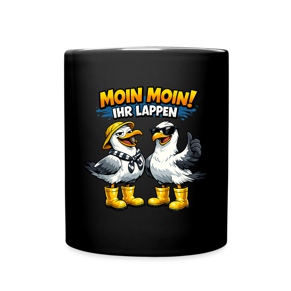 SSW2731 MOIN MOIN IHR LAPPEN Kaffeetasse - Schwarz