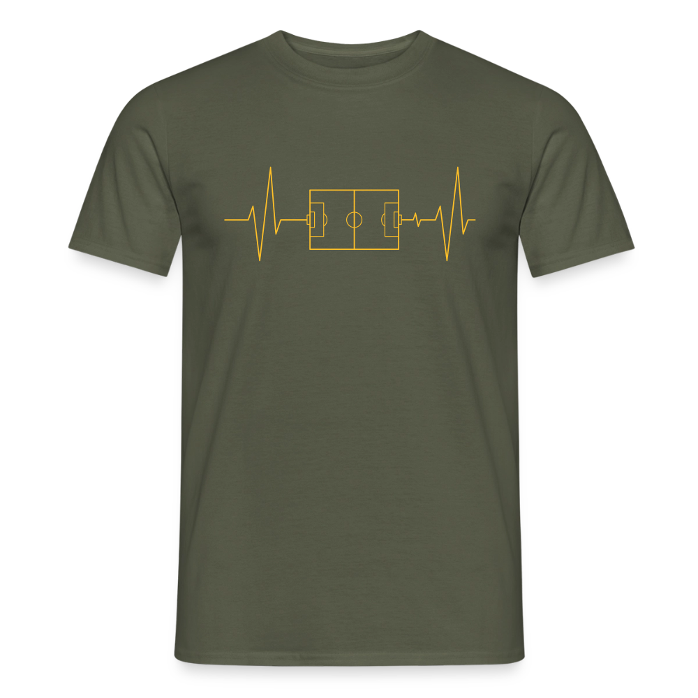 Herzschlag Fussball - Militärgrün