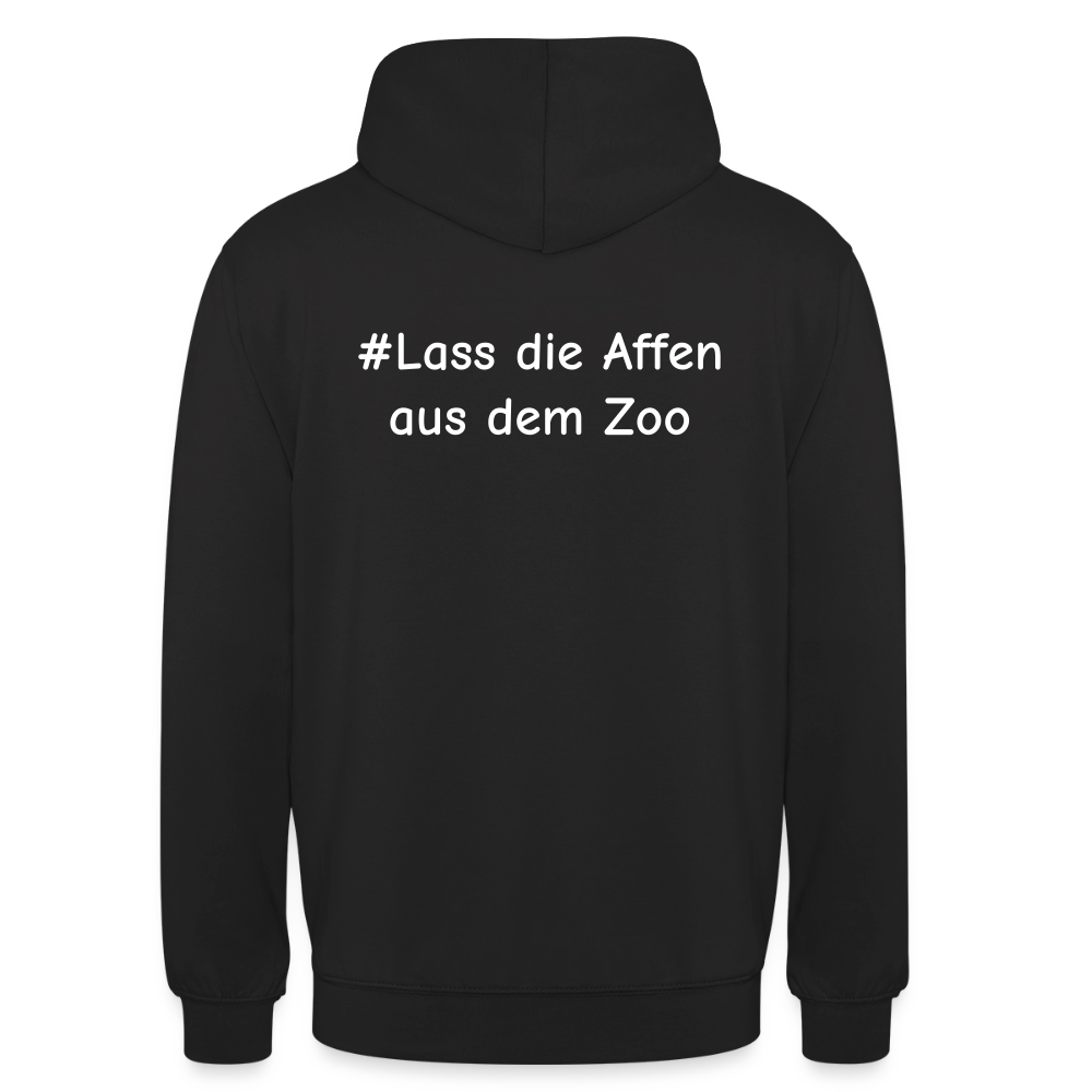 Hoodie Kunde Schule Bunte Maske gerade Schrift - Schwarz