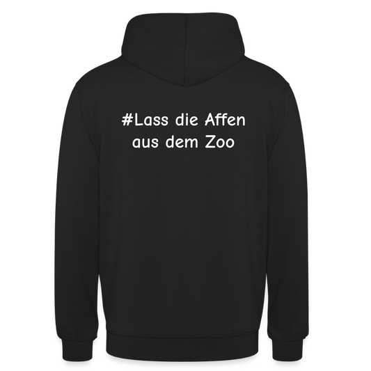 Hoodie Kunde Schule Bunte Maske gerade Schrift - Schwarz