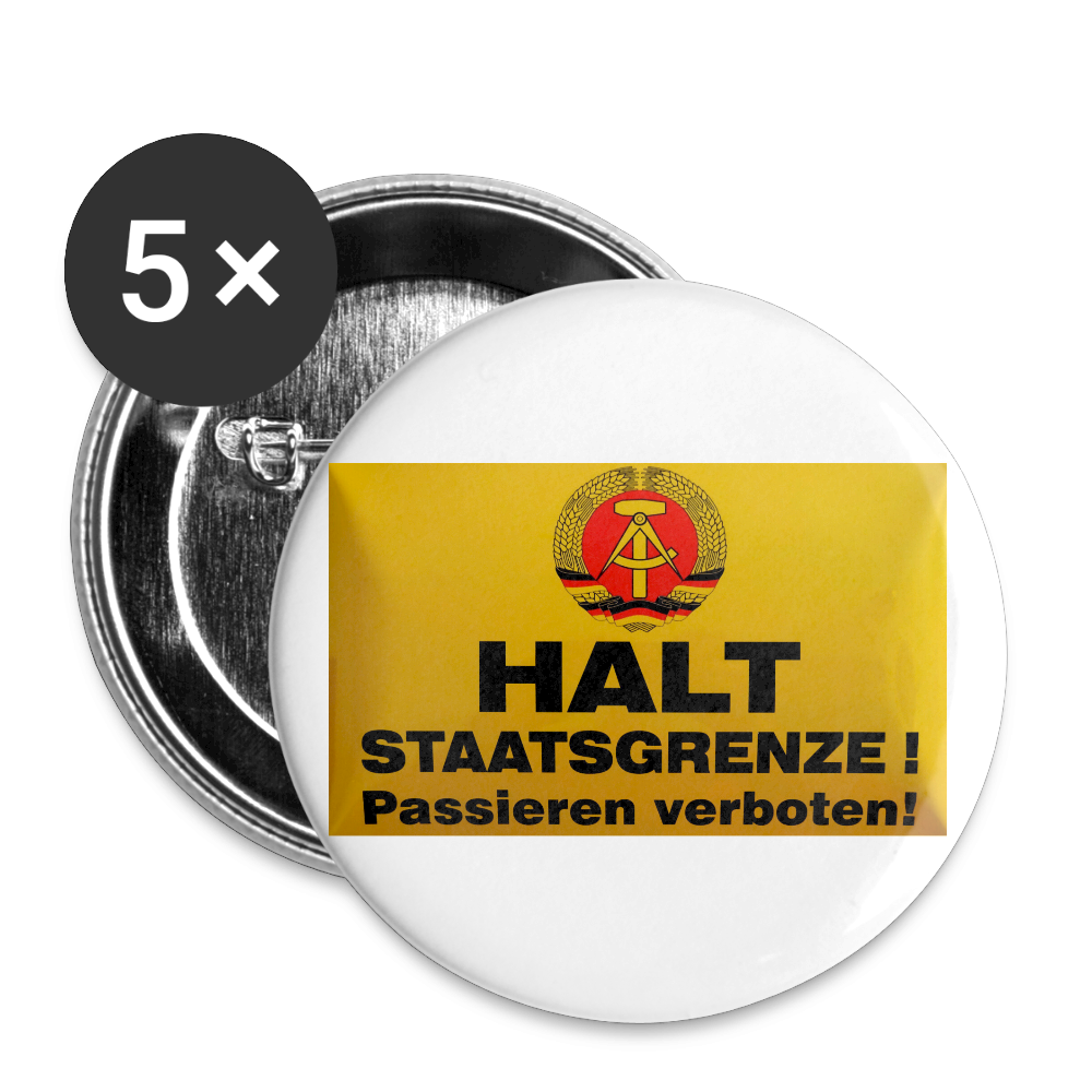OSSI19 Botton HALT STAATSGRENZE - Weiß