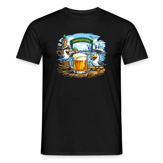 SSW2869Möwen Bier Landungsbrücken - Schwarz