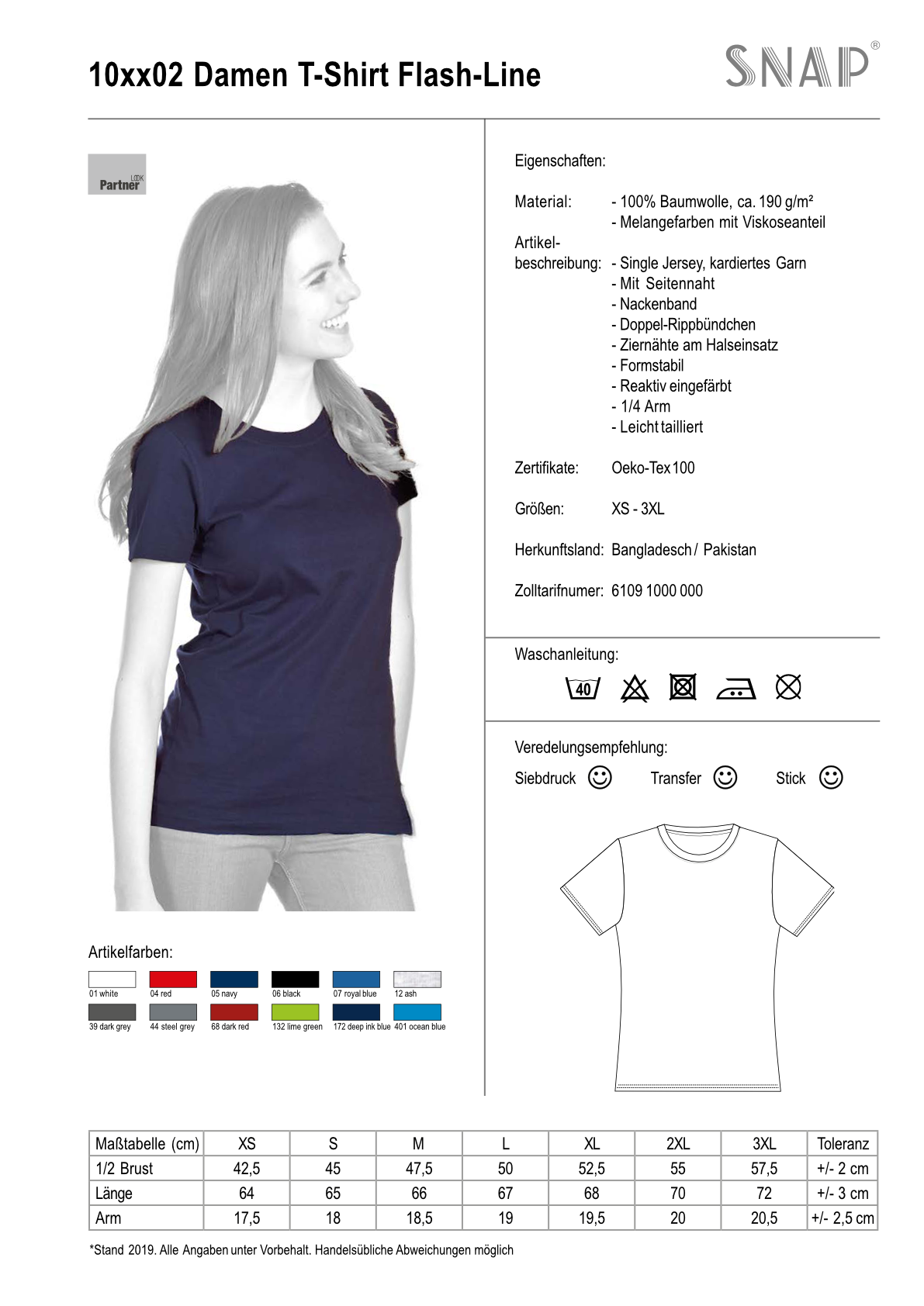 10x SNAP T-Shirt Flash-Line Women
