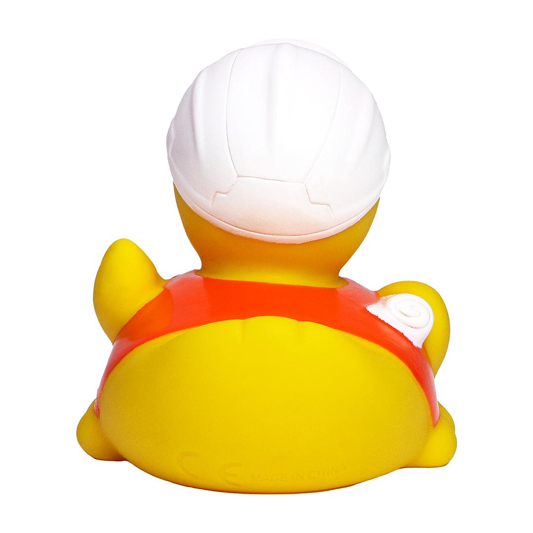 Bade Ente Bauarbeiter