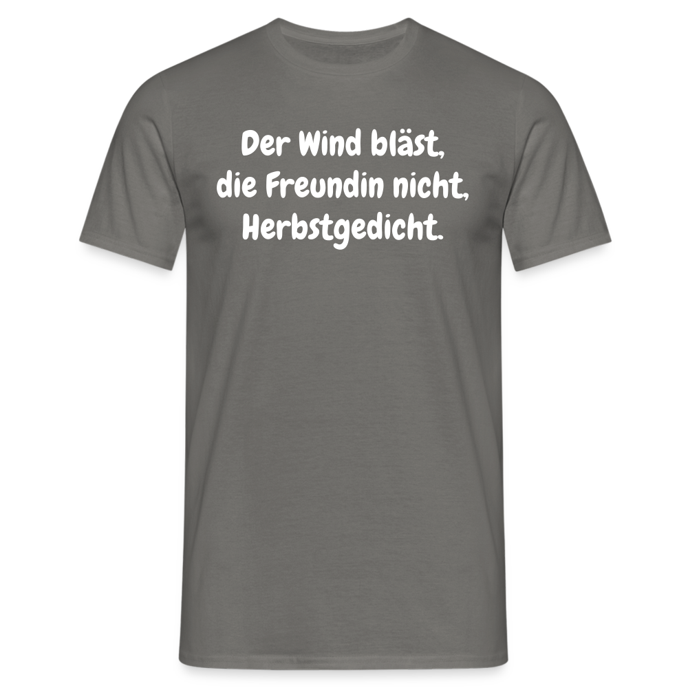 Der Wind bläst, die Freundin nicht, Herbstgedicht. - Graphit