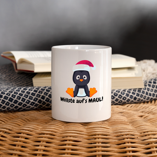 Willste auf`s MAUL! Pingu - weiß