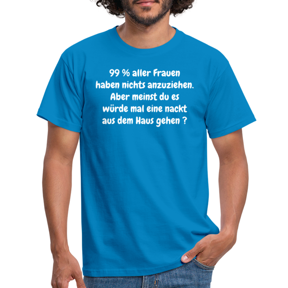 99 % aller Frauen haben nichts anzuziehen. Aber meinst du es würde mal eine nackt aus dem Haus gehen ? - Royalblau