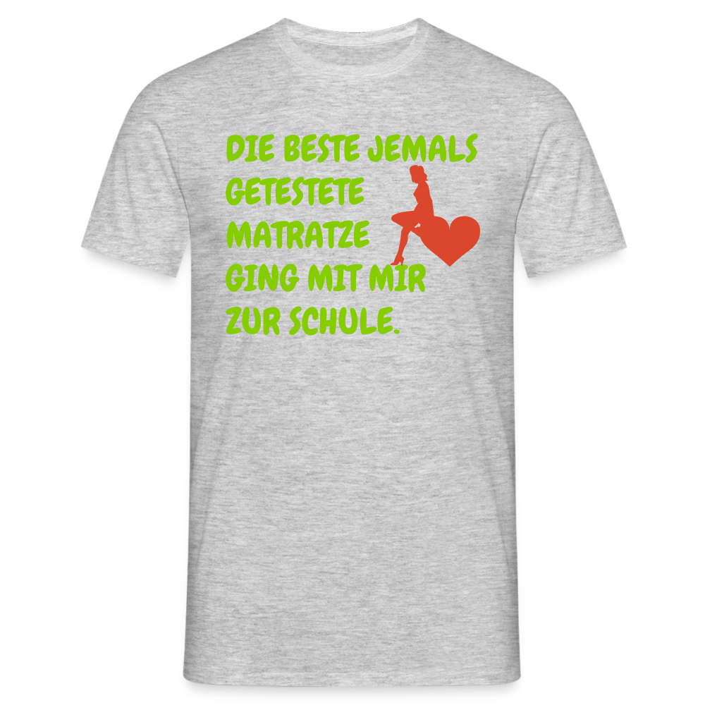 DIE BESTE JEMALS GETESTETE MATRATZE GING MIT MIR ZUR SCHULE. - Grau meliert