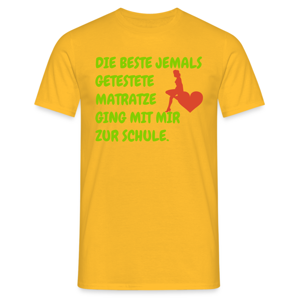 DIE BESTE JEMALS GETESTETE MATRATZE GING MIT MIR ZUR SCHULE. - Gelb