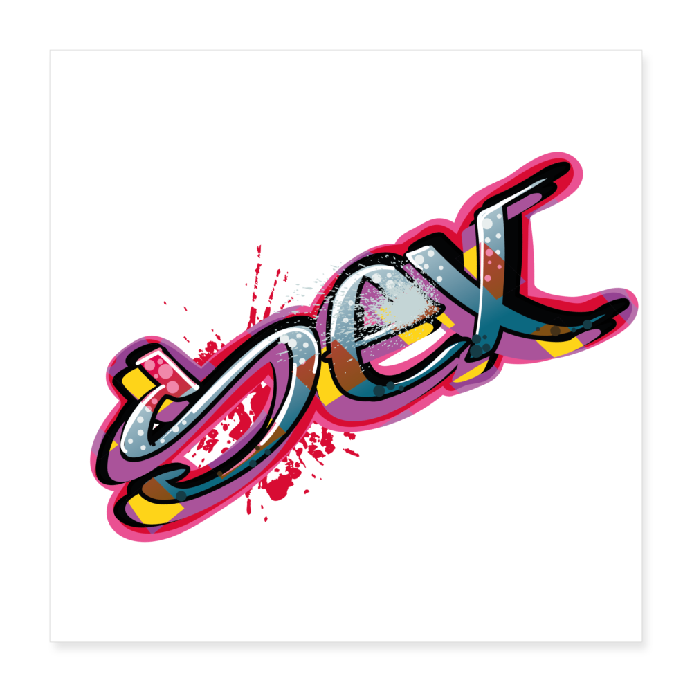 SEX Wandbild - weiß