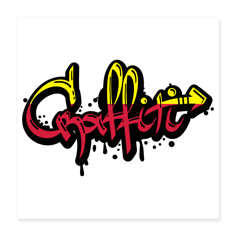 Graffiti Wandbild - weiß
