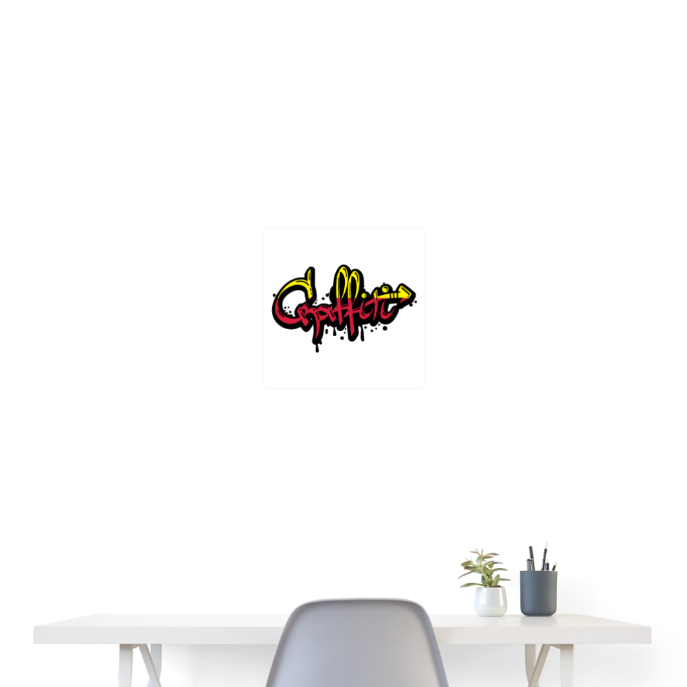 Graffiti Wandbild - weiß