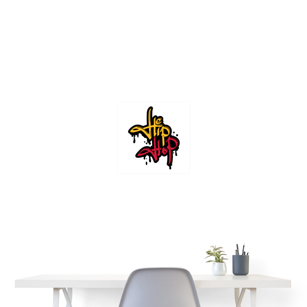 HipHop Wandbild - weiß