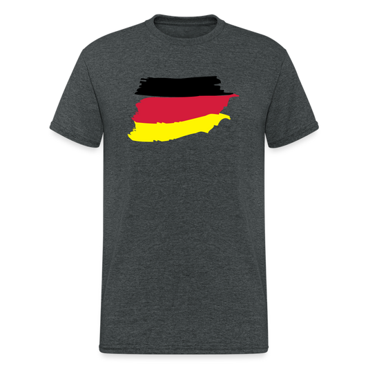 Tshirt Deutschland Flagge - Dunkelgrau meliert