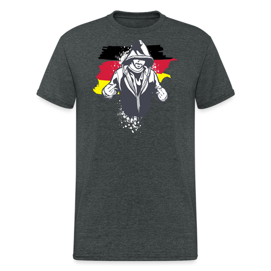 Tshirt Deutschlandflagge Kriminell - Dunkelgrau meliert