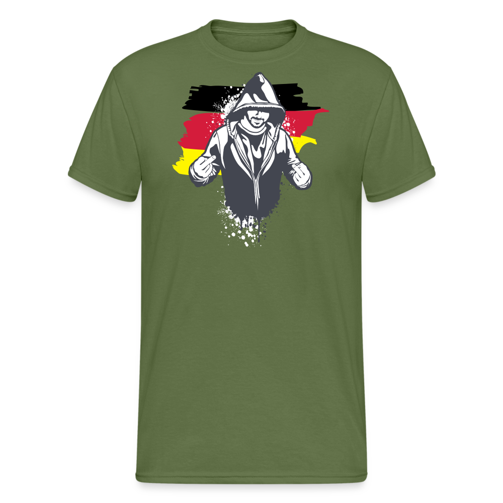Tshirt Deutschlandflagge Kriminell - Militärgrün