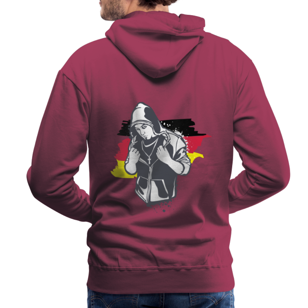 Hoodie  Kriminell Brustkreuz - Bordeaux