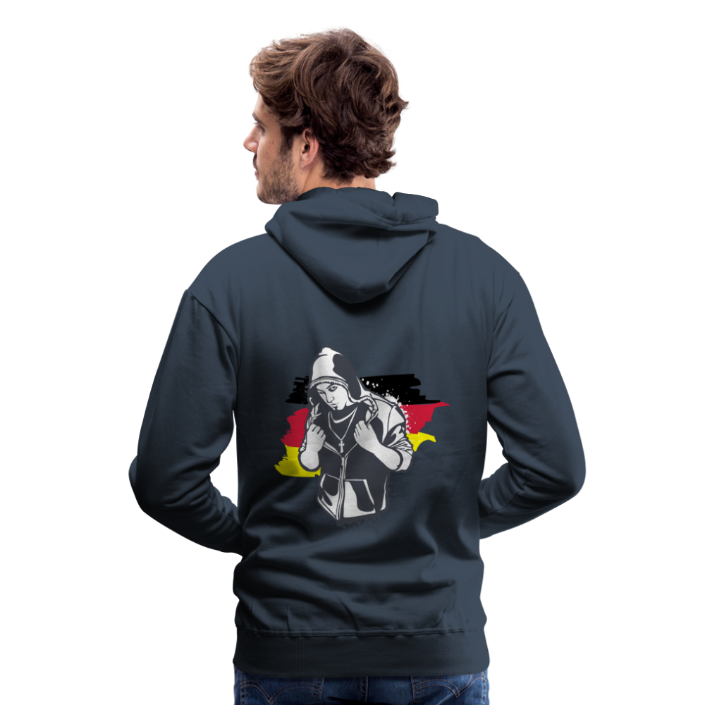 Hoodie  Kriminell Brustkreuz - Navy