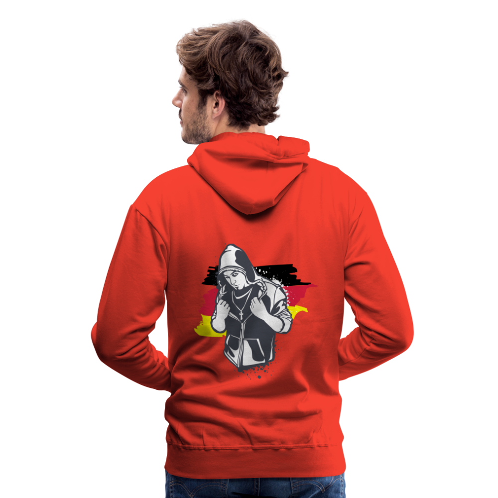 Hoodie  Kriminell Brustkreuz - Rot