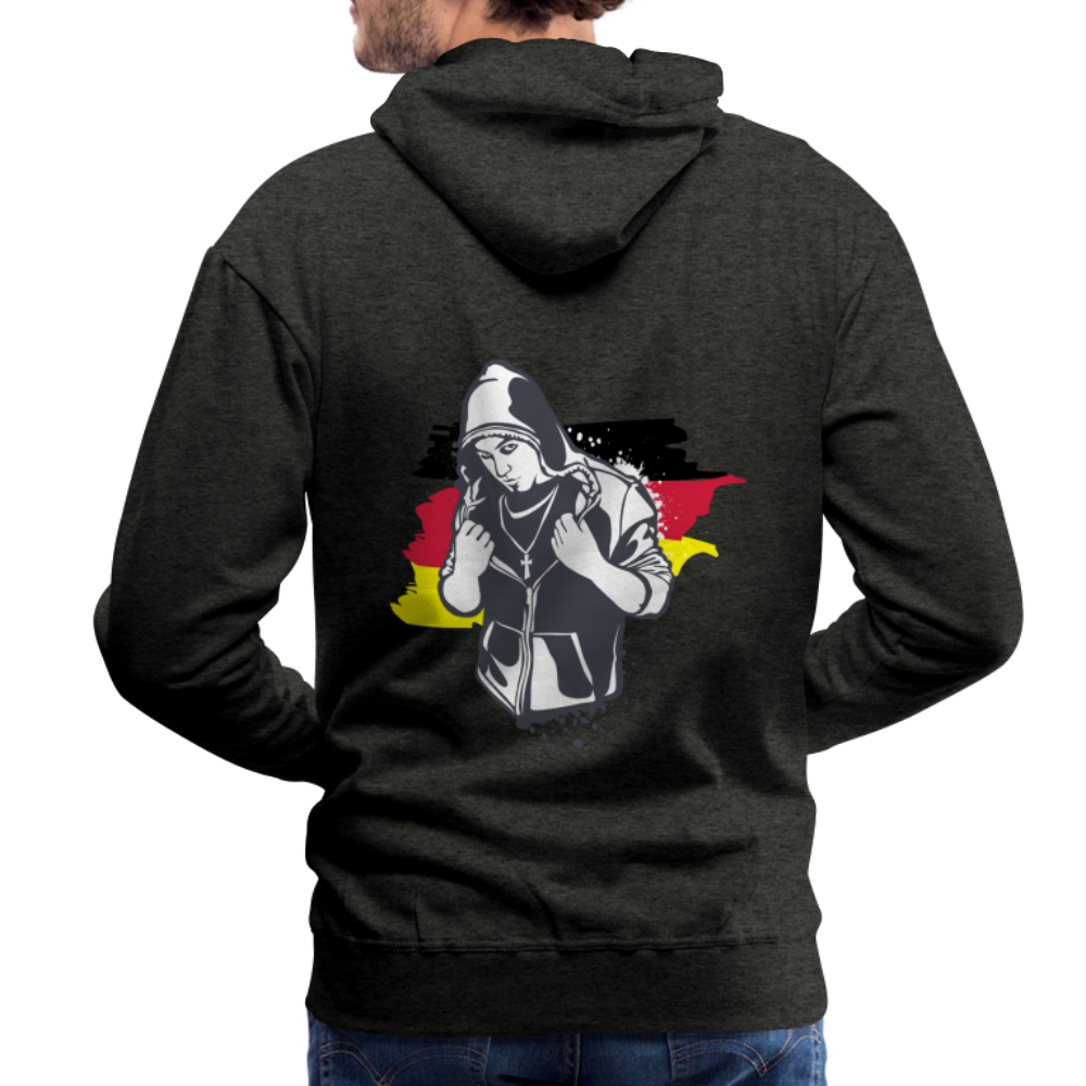 Hoodie  Kriminell Brustkreuz - Anthrazit