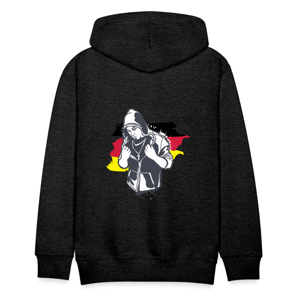 Hoodie  Kriminell Brustkreuz - Anthrazit