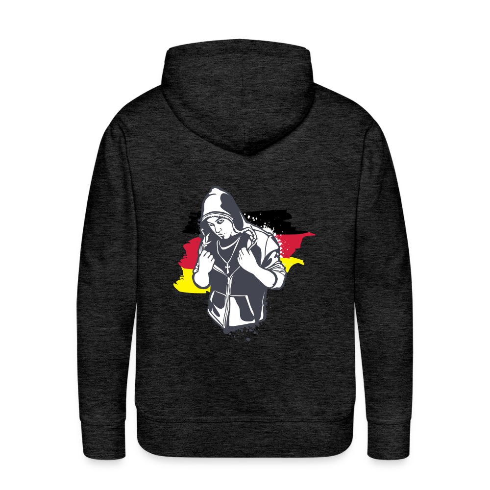 Hoodie  Kriminell Brustkreuz - Anthrazit