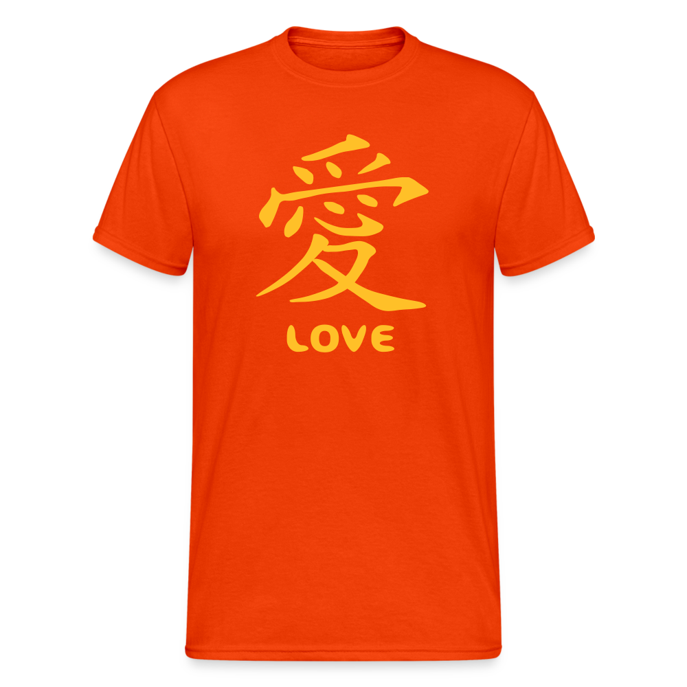 Love Zeichen - kräftig Orange