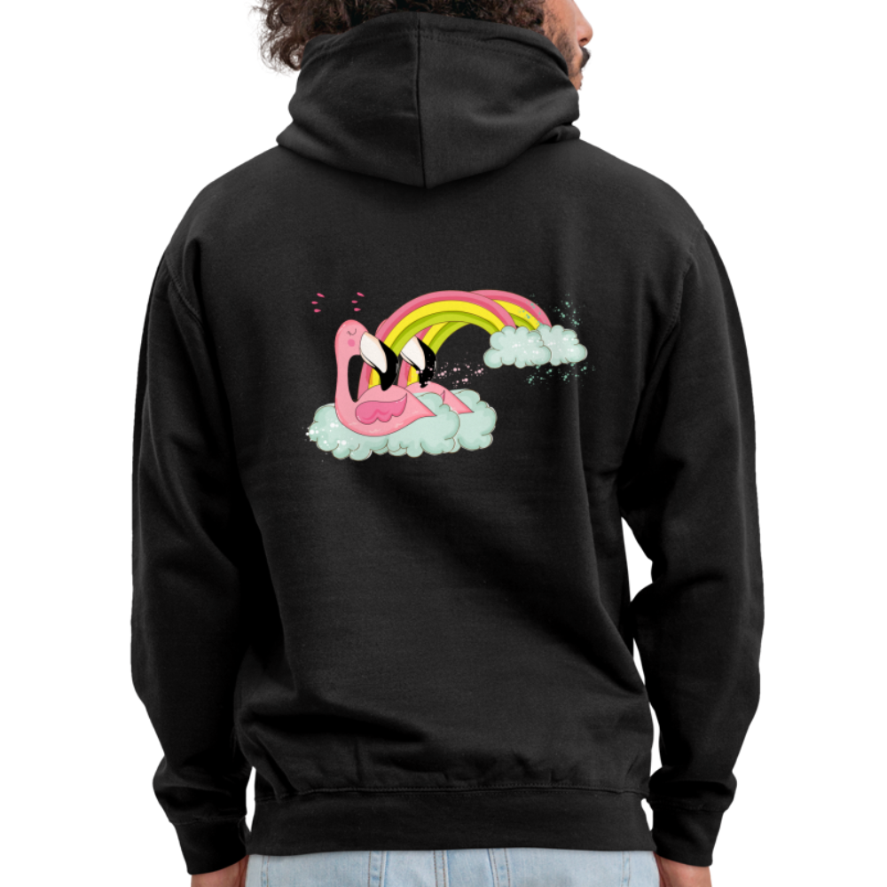 Flamingo Hoodie - Schwarz