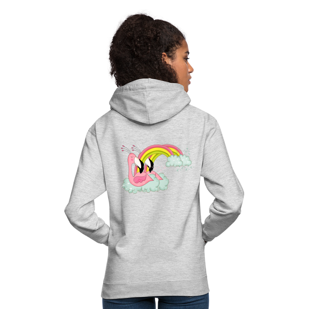 Flamingo Hoodie - Hellgrau meliert