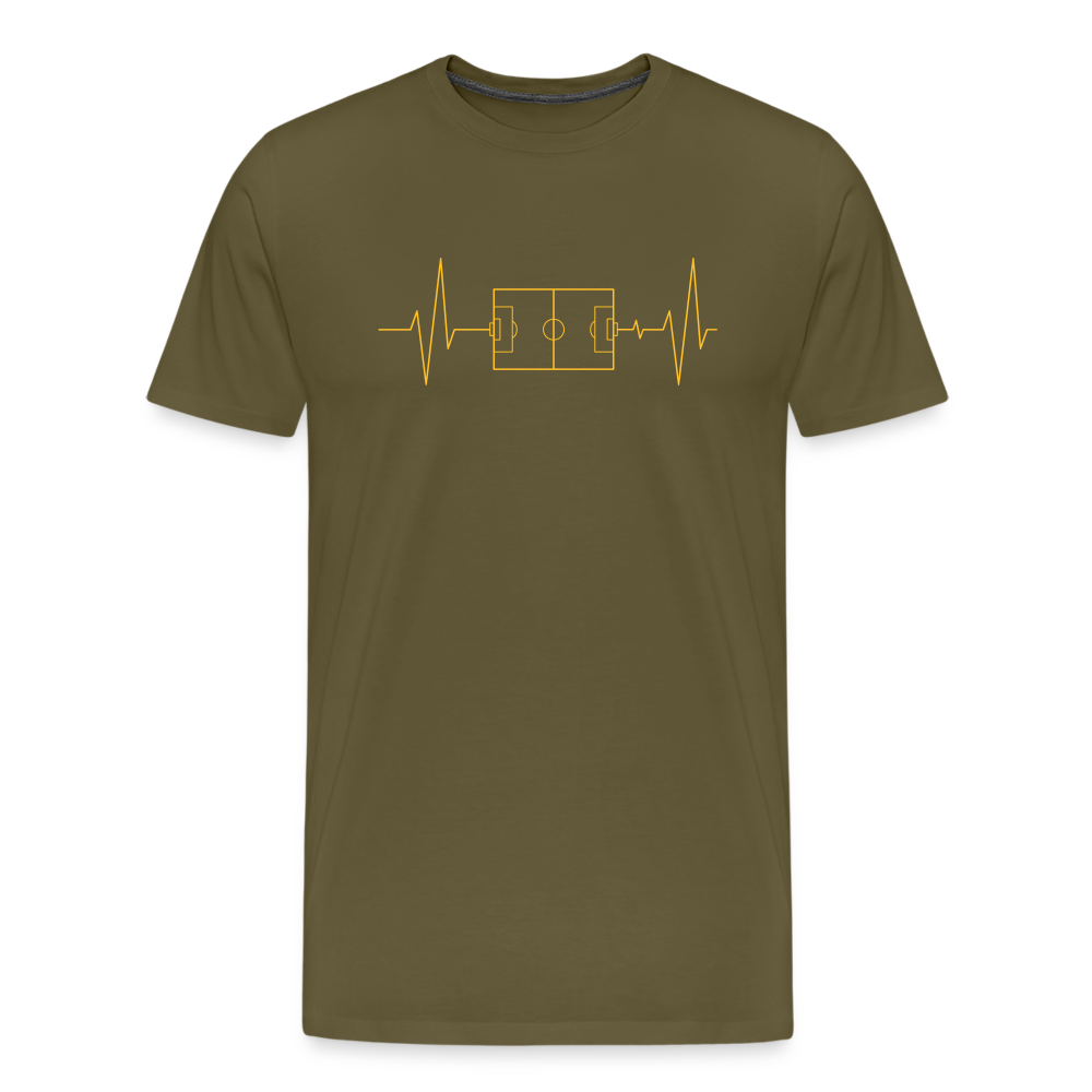 Herzschlag Fussball - Khaki