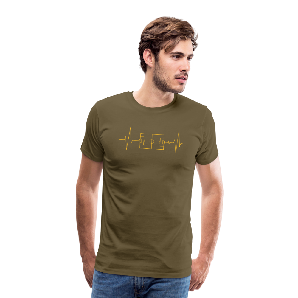 Herzschlag Fussball - Khaki